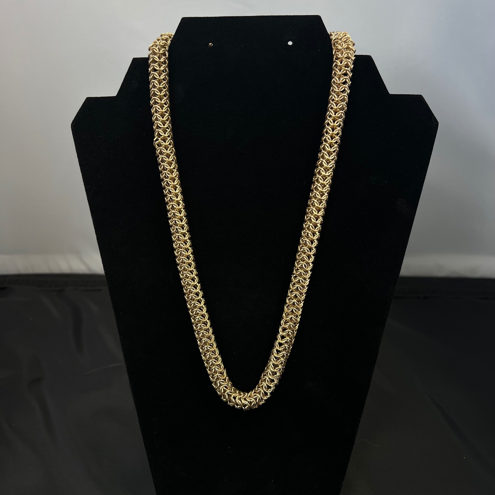 Nicole By Nicole Miller Gold Byzantine Chainmail Necklace Glam Mob Wife Classic